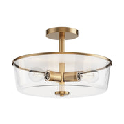 Maxim - 5695CLNAB - Three Light Semi Flush/Pendant Convertible - Fuller - Natural Aged Brass