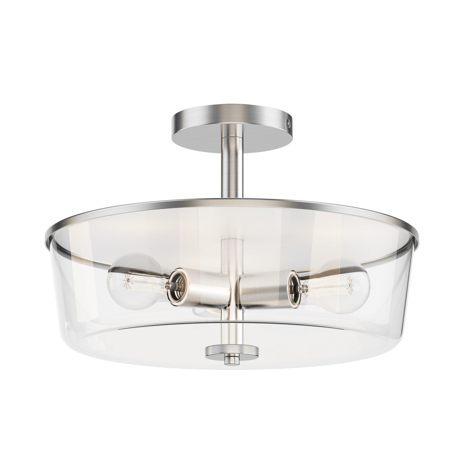 Maxim - 5695CLSN - Three Light Semi Flush/Pendant Convertible - Fuller - Satin Nickel