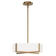 Maxim - 57945WTNAB - LED Flush Mount/ Pendant Convertible - Dexter - Natural Aged Brass