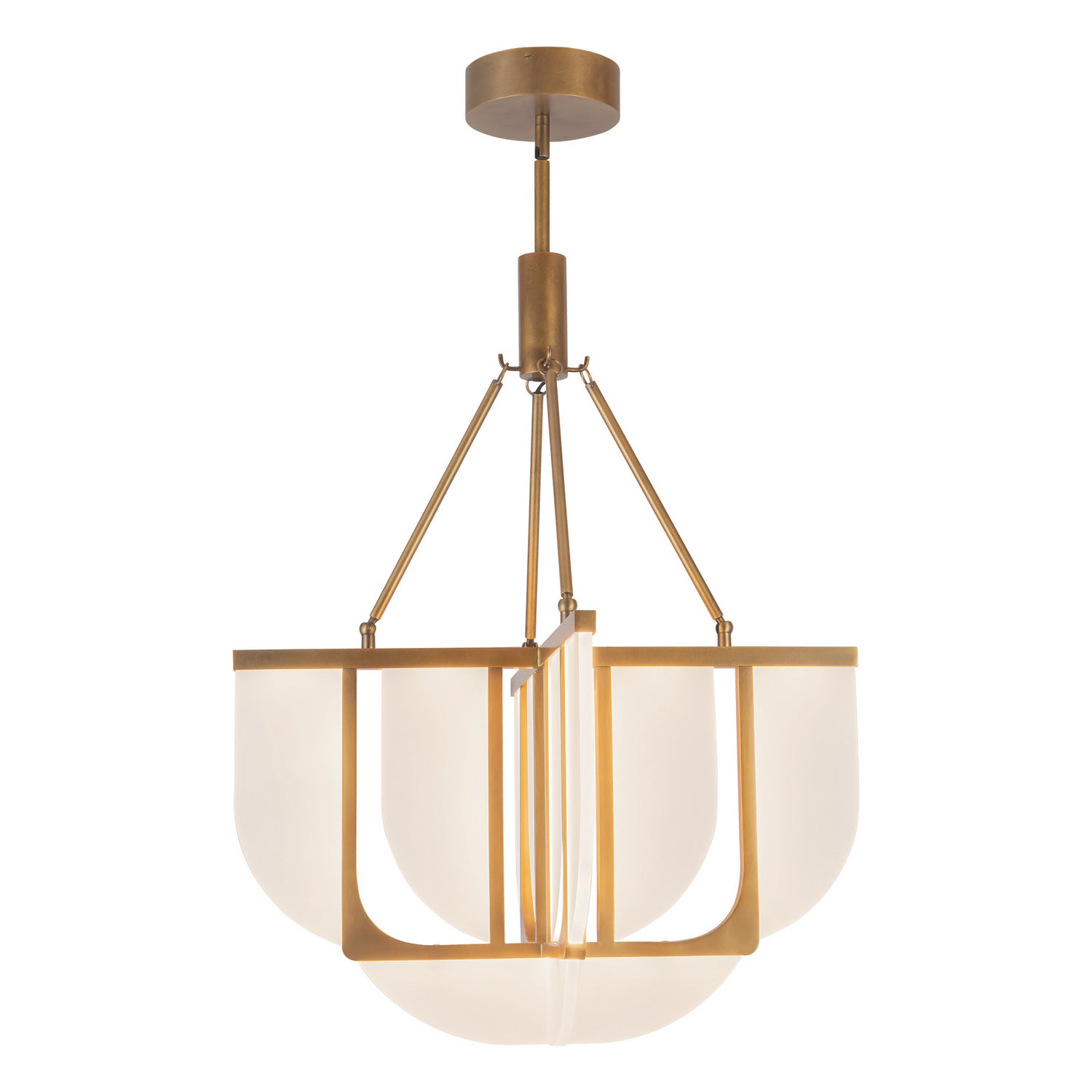 Alora - CH336424VB-UNV - LED Chandelier - Anders - Vintage Brass