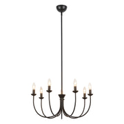 Alora - CH419726MB - Seven Light Chandelier - Ember - Matte Black