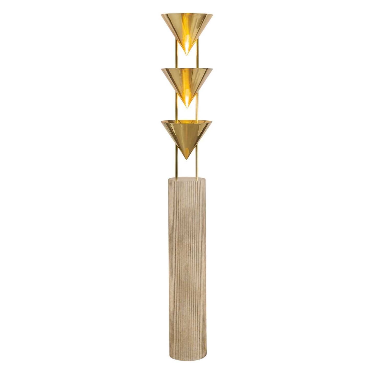 Alora - FL341367PTB - Three Light Floor Lamp - Versus - Patina Brass