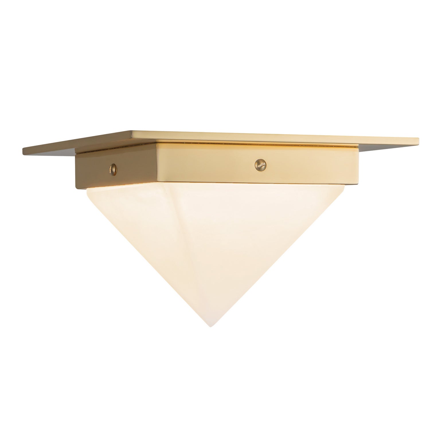 Alora - FM345084PTBAR - One Light Flush Mount - Mineral - Patina Brass/Alabaster