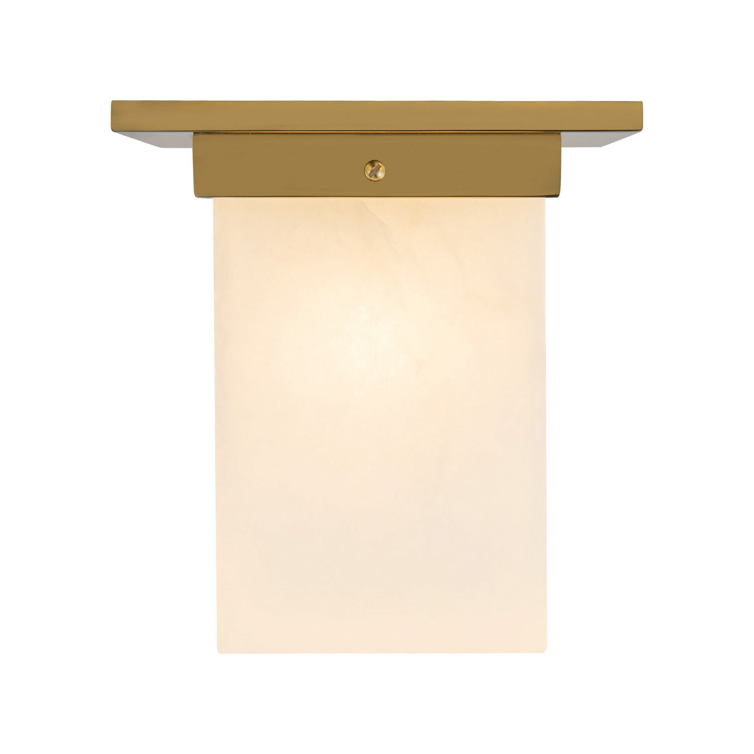 Alora - FM356808PTBAR - One Light Flush Mount - Mineral - Patina Brass/Alabaster