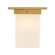 Alora - FM356808PTBOP - One Light Flush Mount - Mineral - Patina Brass/Opal Glass