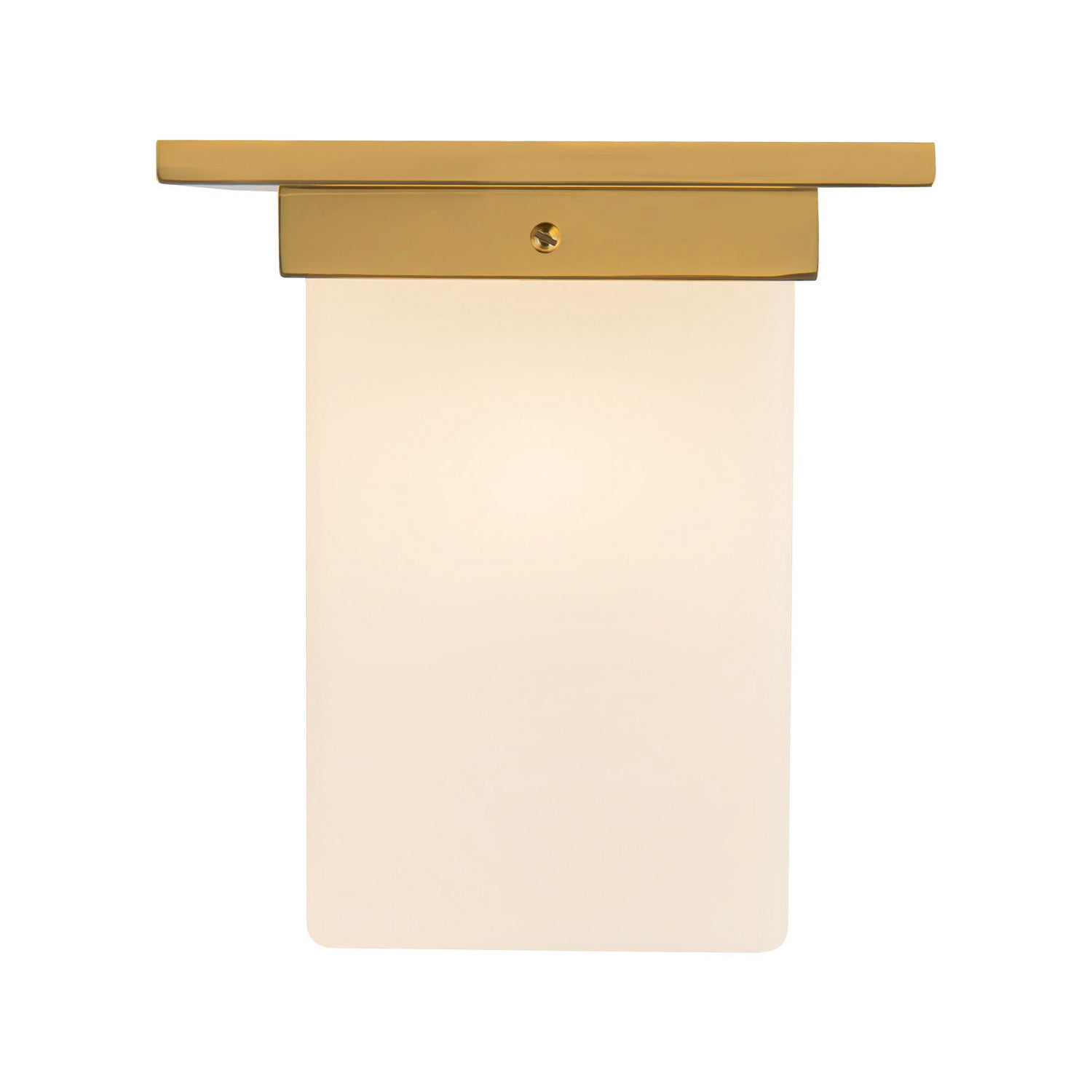 Alora - FM356808PTBOP - One Light Flush Mount - Mineral - Patina Brass/Opal Glass
