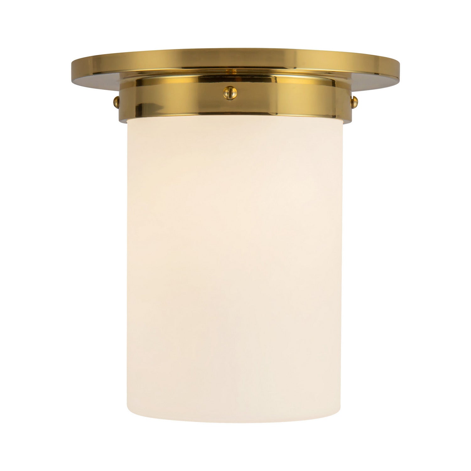 Alora - FM360808PTBOP - One Light Flush Mount - Mineral - Patina Brass/Opal Glass