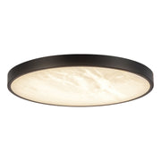 Alora - FM653012MBAR - LED Flush Mount - Evelyn - Matte Black/Alabaster