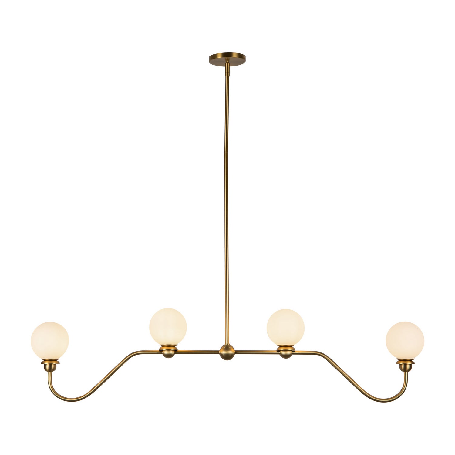 Alora - LP408148BG - Four Light Linear Pendant - Beckett - Brushed Gold