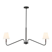 Alora - LP445242MBWL - Two Light Linear Pendant - Sloan - Matte Black/White Linen