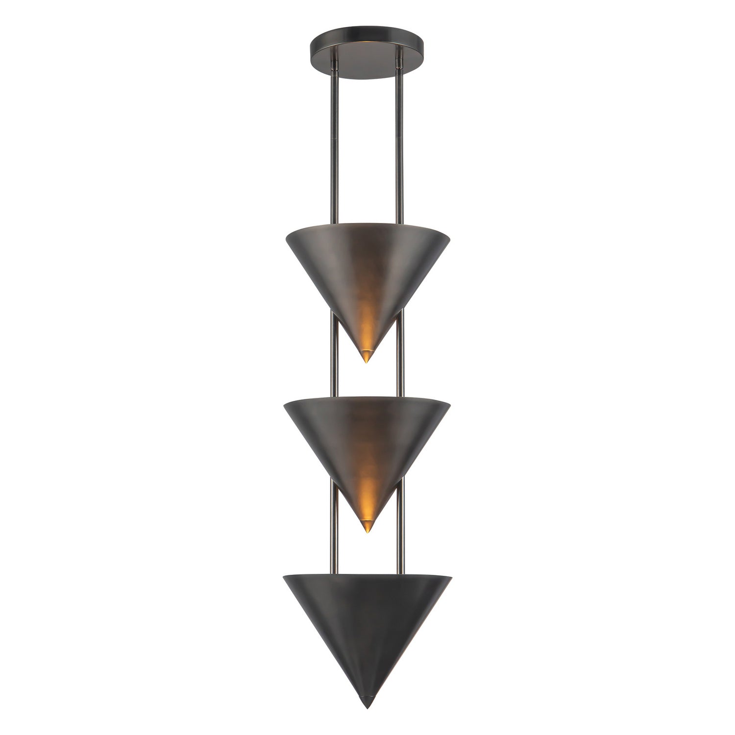 Alora - PD341328STA - Three Light Pendant - Versus - Aged Steel