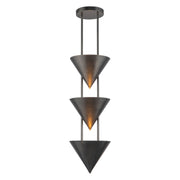 Alora - PD341328STA - Three Light Pendant - Versus - Aged Steel