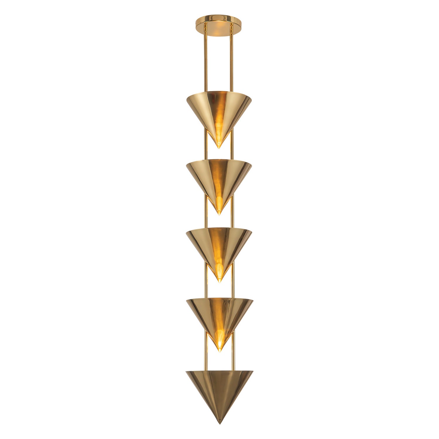 Alora - PD341548PTB - Five Light Pendant - Versus - Patina Brass