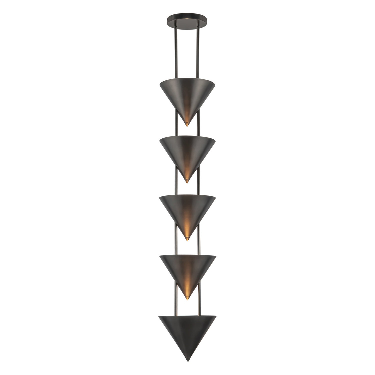 Alora - PD341548STA - Five Light Pendant - Versus - Aged Steel