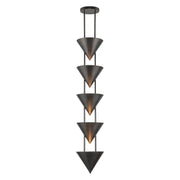 Alora - PD341548STA - Five Light Pendant - Versus - Aged Steel