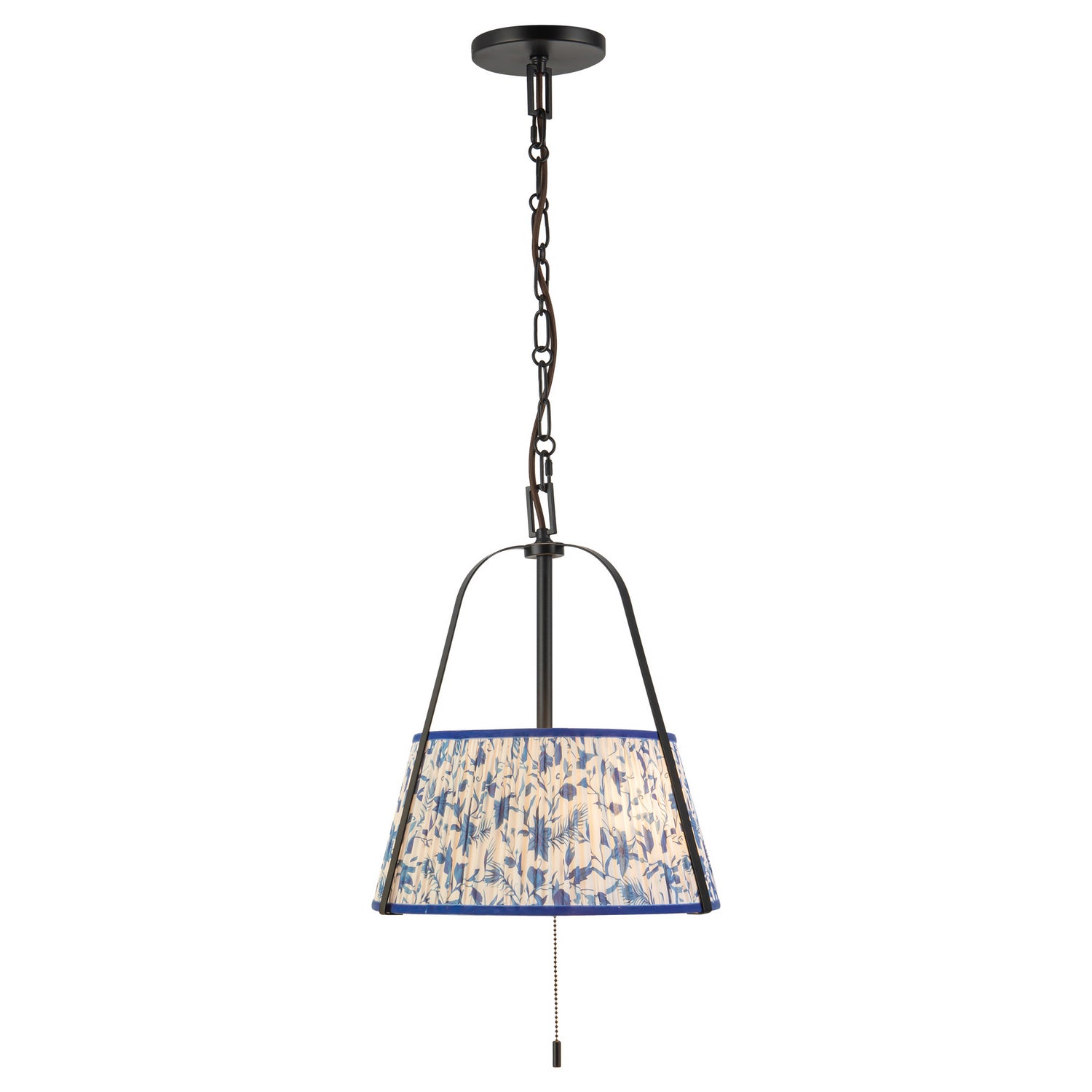 Alora - PD675213MBBL - Two Light Pendant - Scout - Matte Black/Blue Linen