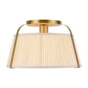 Alora - SF675213BGWL - One Light Semi-Flush Mount - Scout - Brushed Gold/White Linen