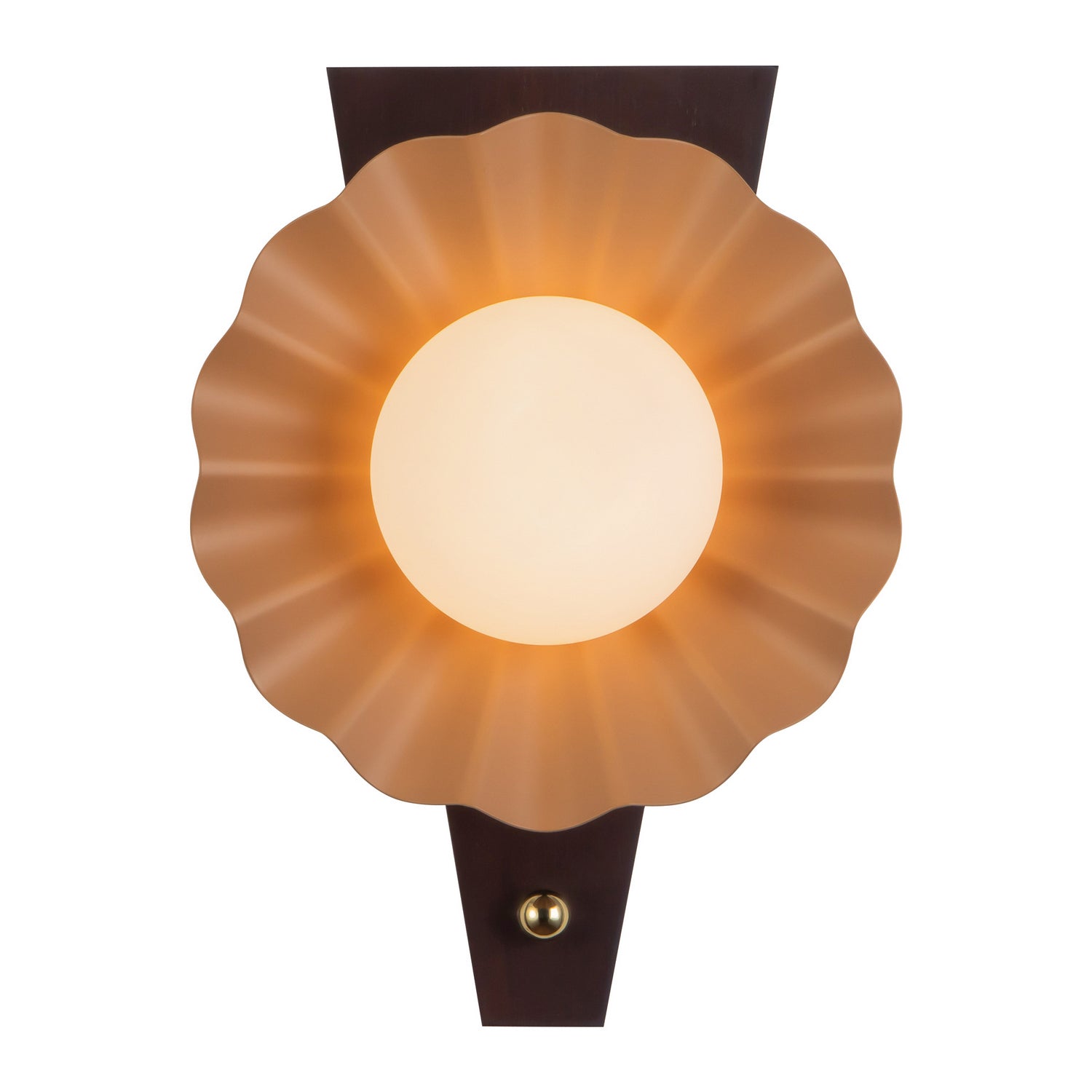 Alora - WS354012PEC - One Light Wall Sconce - Furrow - Peach