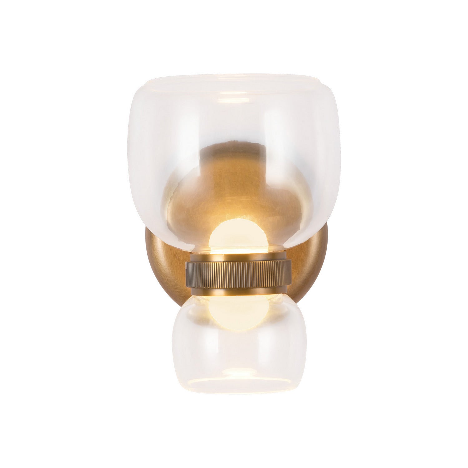 Alora - WV310205VBCL - LED Bathroom Vanity - Sutton - Vintage Brass/Clear Glass