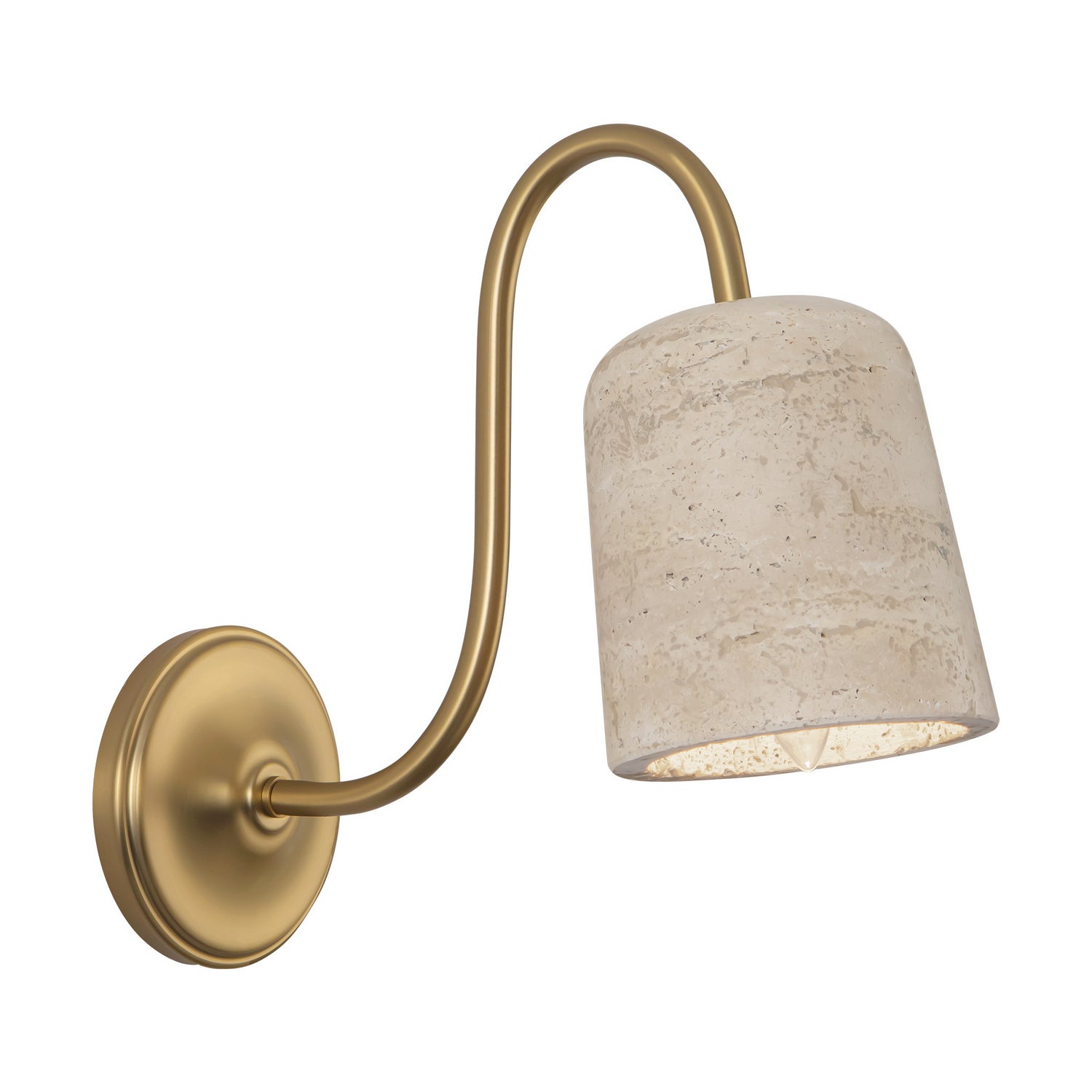 Alora - WV592105BGTRV - One Light Bathroom Vanity - Bromley - Brushed Gold/Travertine