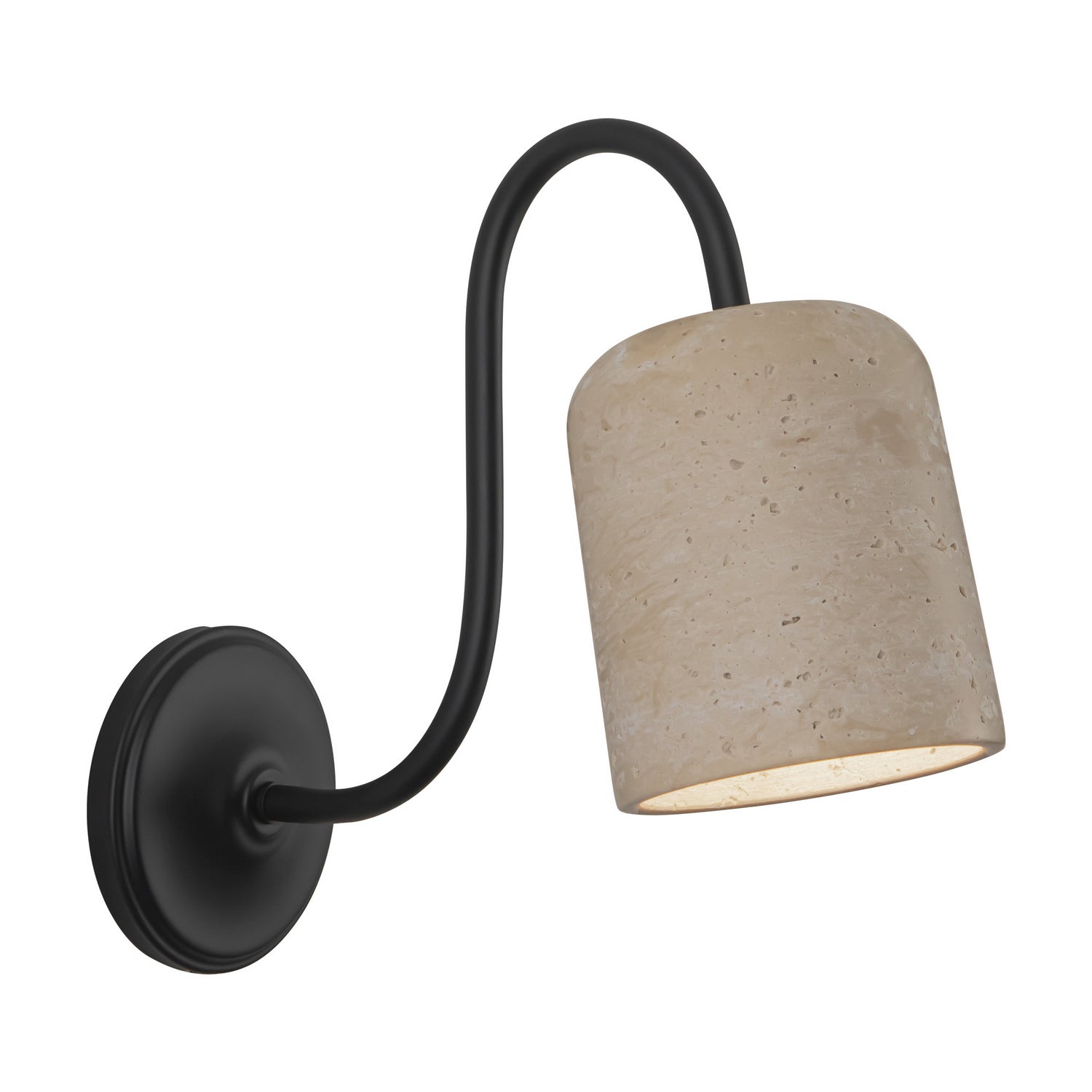 Alora - WV592105MBTRV - One Light Bathroom Vanity - Bromley - Matte Black/Travertine