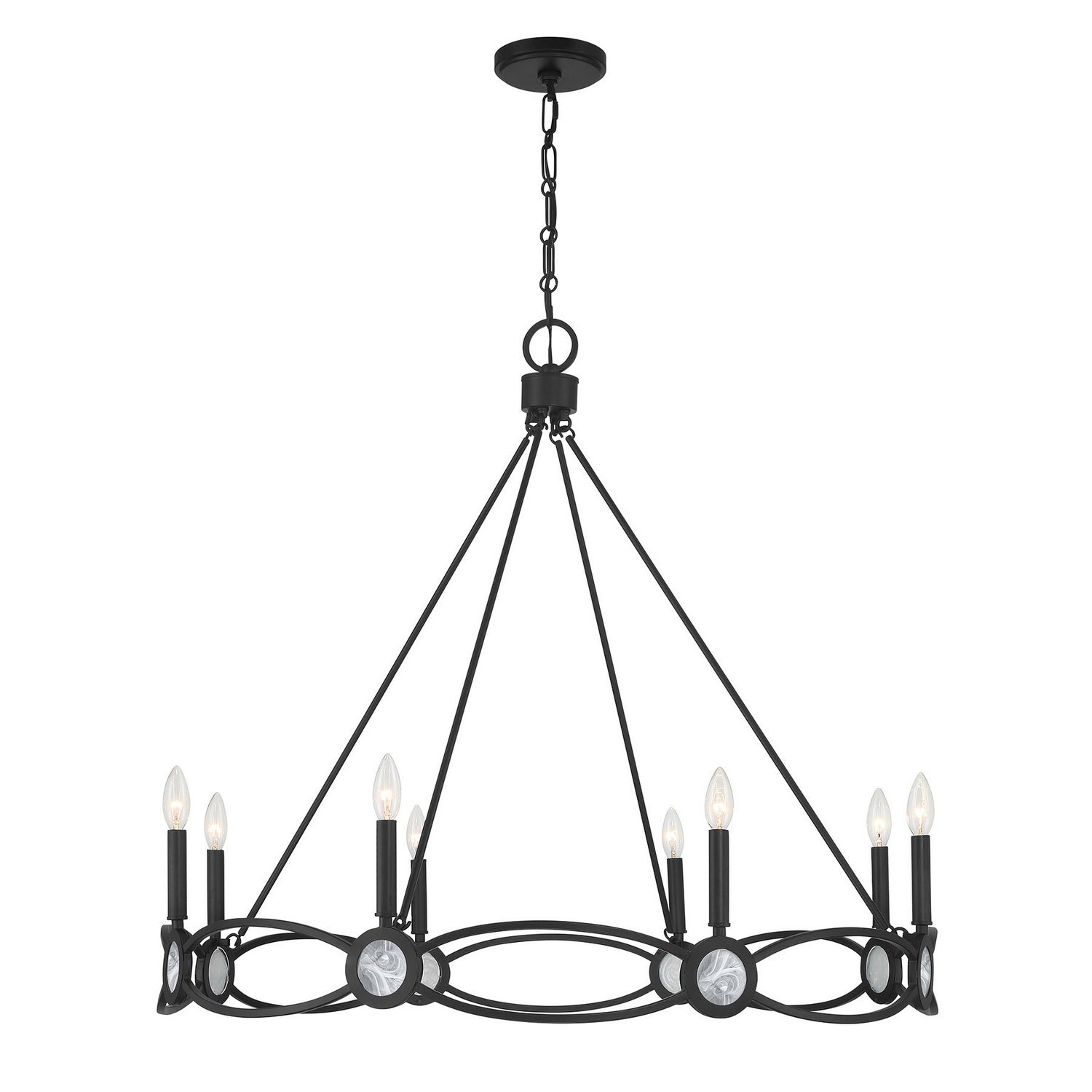 Savoy House - 1-4102-8-89 - Eight Light Chandelier - Minette - Matte Black