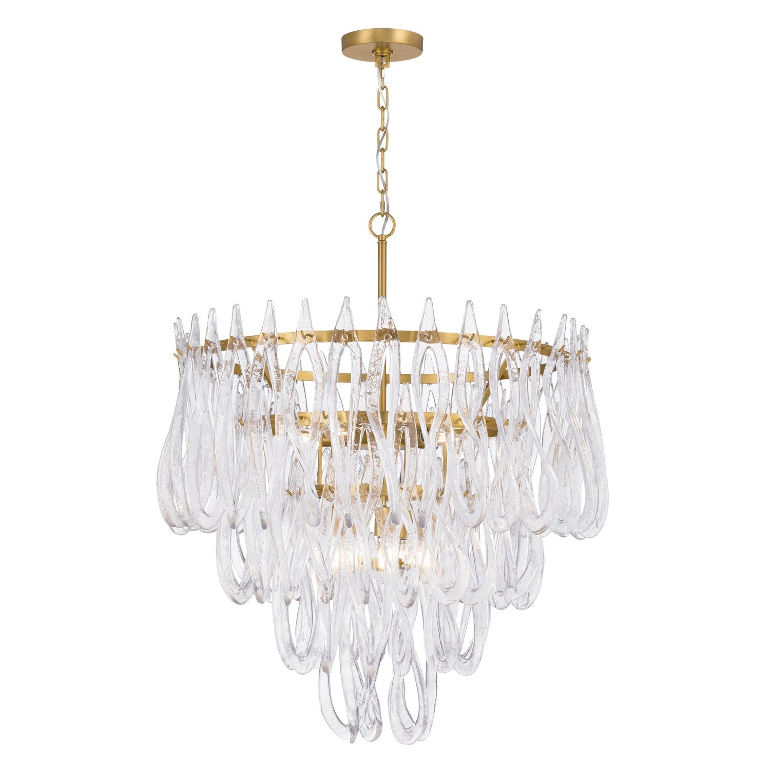 Metropolitan - N3128-732 - Ten Light Pendant - Glassara - Legacy Brass