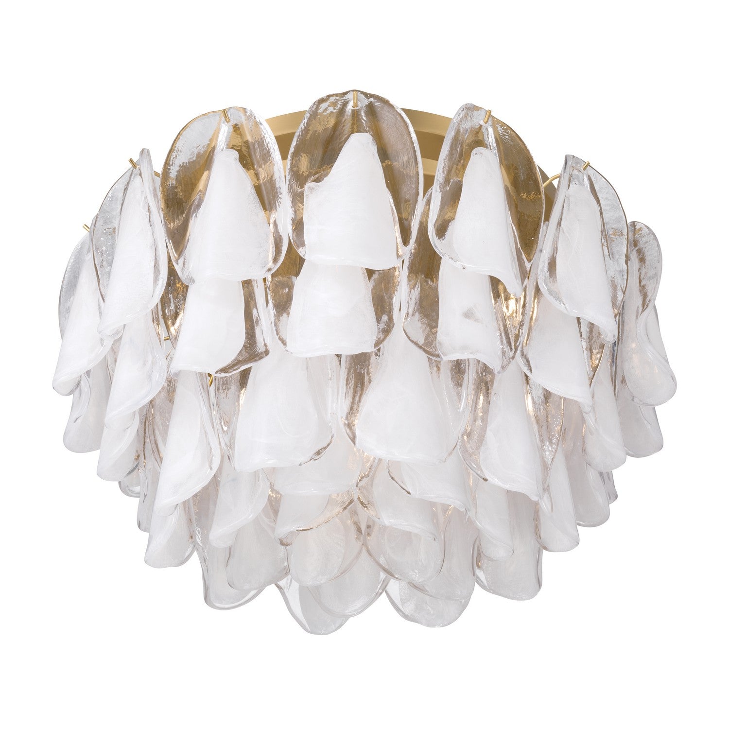 Metropolitan - N3476-732 - Six Light Flush Mount - Verla Crest - Legacy Brass