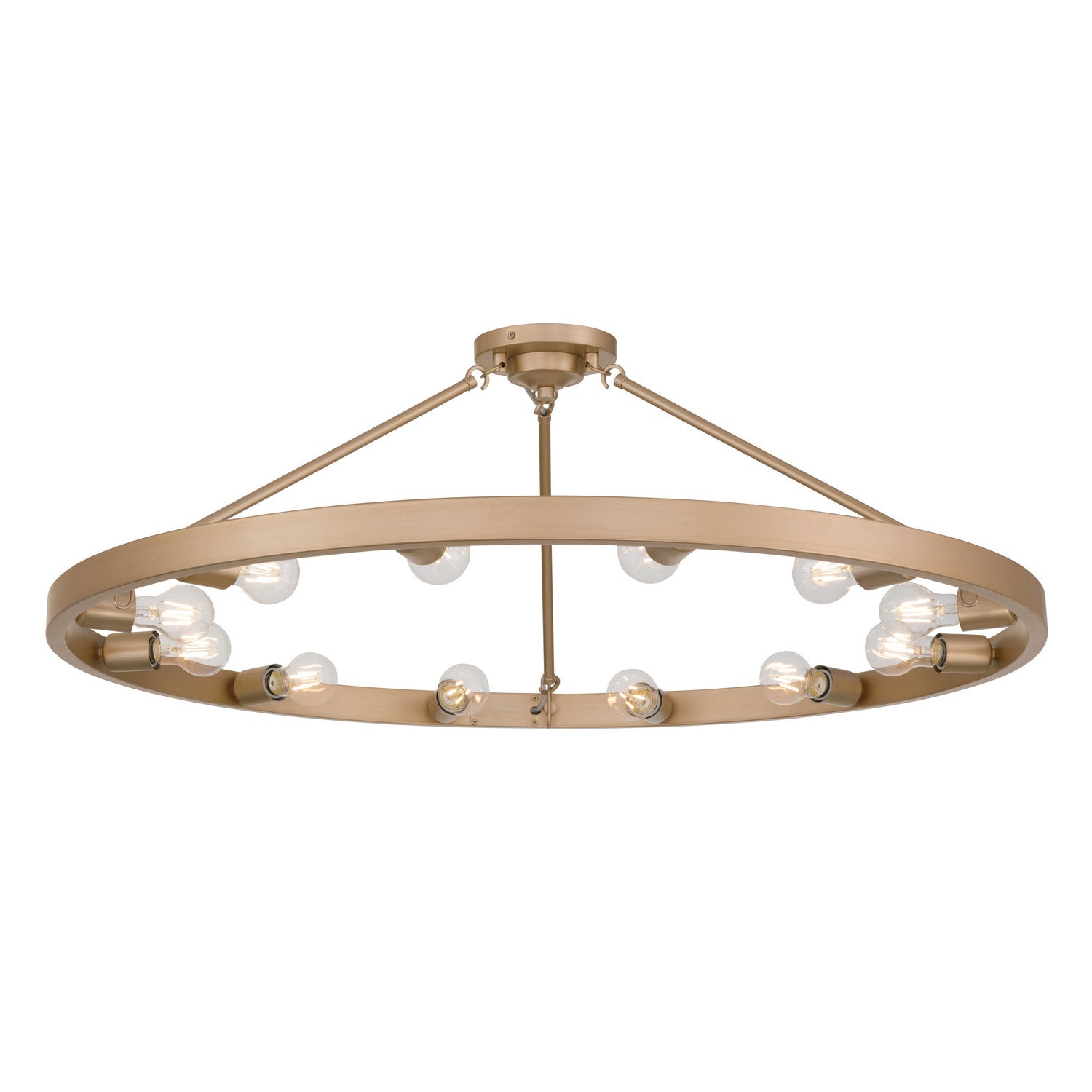Golden - 1019-12SF FRG - 12 Light Semi-Flush Mount - Castile - French Gold