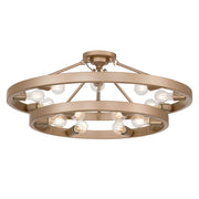 Golden - 1019-96SF FRG - 15 Light Semi-Flush Mount - Castile - French Gold