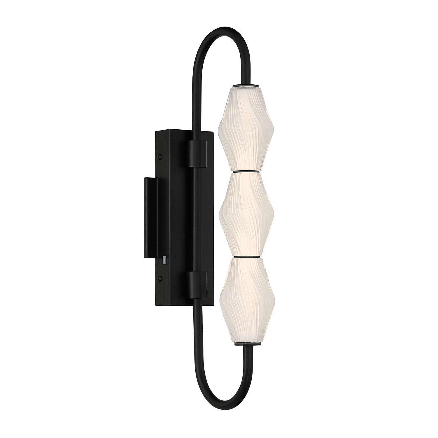 Golden - 1517-OWL3 BLK-FST - LED Outdoor Wall Mount - Geode - Matte Black