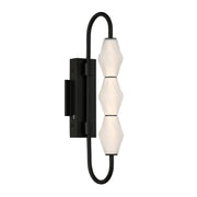 Golden - 1517-OWL3 BLK-FST - LED Outdoor Wall Mount - Geode - Matte Black