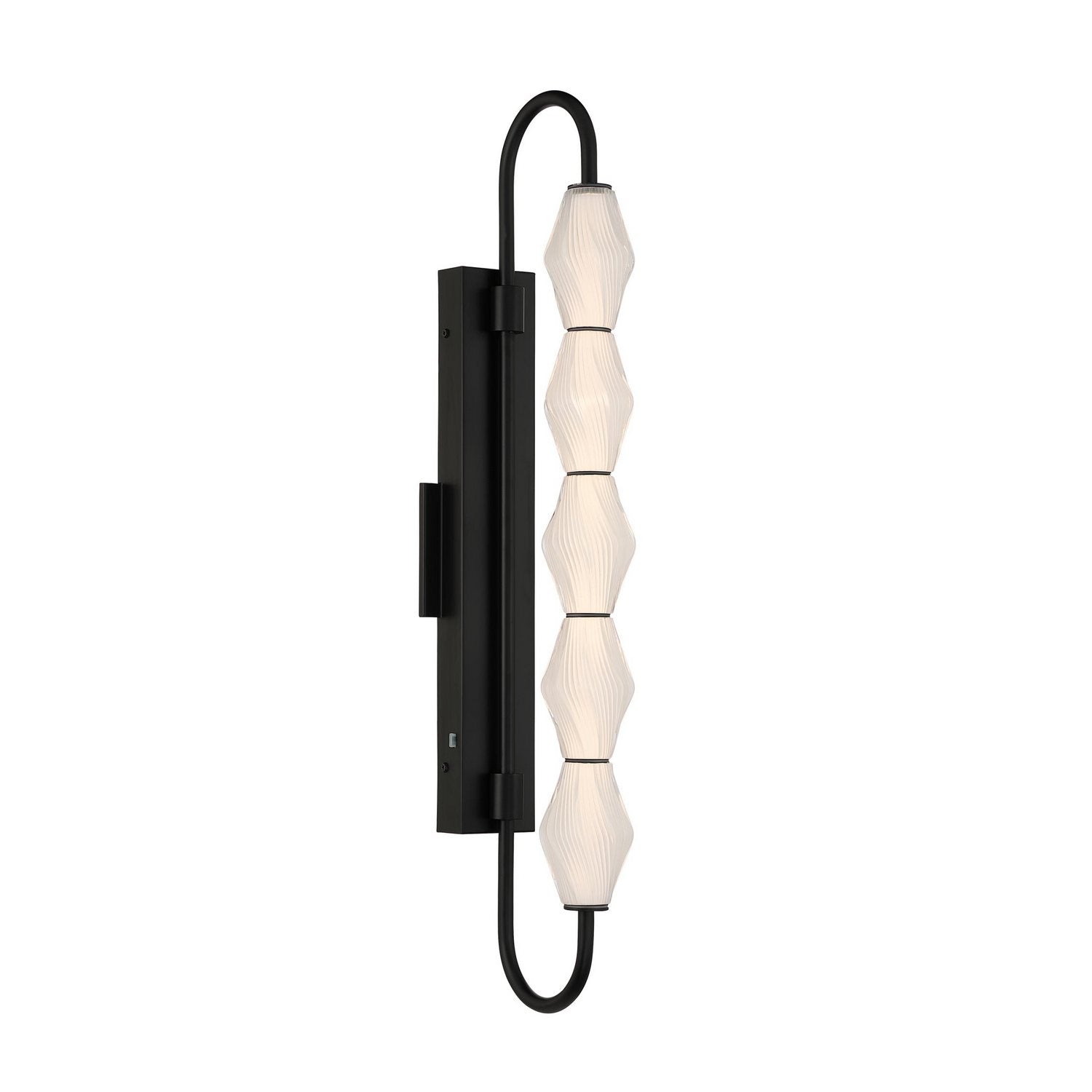 Golden - 1517-OWL5 BLK-FST - LED Outdoor Wall Mount - Geode - Matte Black