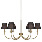 Golden - 1622-6 BCB-EHB - Six Light Chandelier - Brushed Champagne Brass