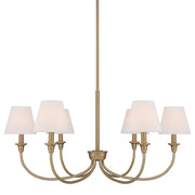 Golden - 1622-6 BCB-EHW - Six Light Chandelier - Brushed Champagne Brass