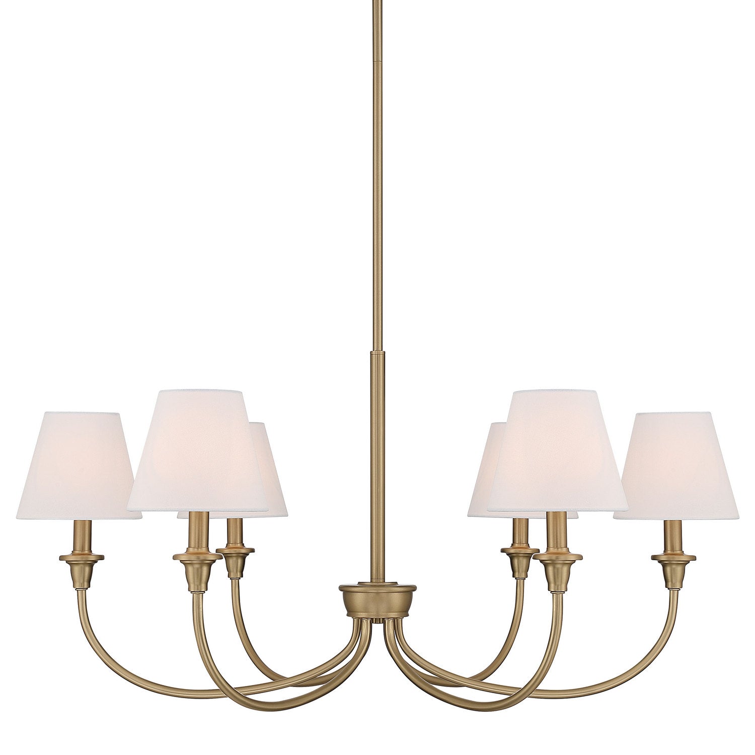 Golden - 1622-6 BCB-EHW - Six Light Chandelier - Brushed Champagne Brass