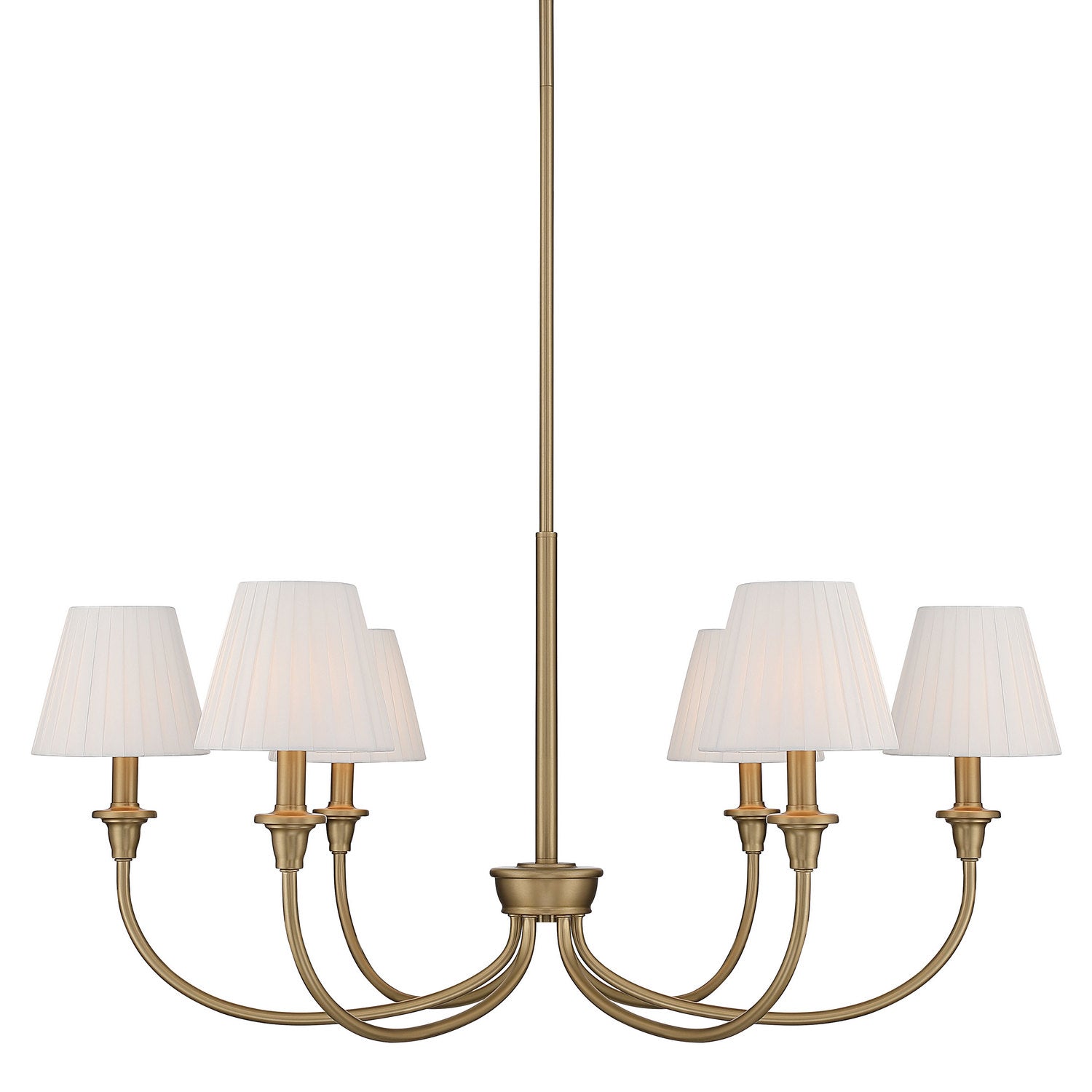 Golden - 1622-6 BCB-EPW - Six Light Chandelier - Brushed Champagne Brass