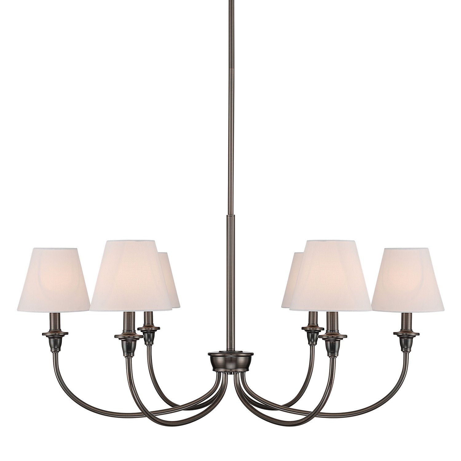 Golden - 1622-6 ORB-EHW - Six Light Chandelier - Oil Rubbed Bronze