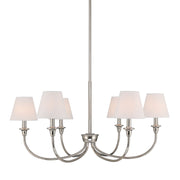 Golden - 1622-6 PN-EHW - Six Light Chandelier - Polished Nickel