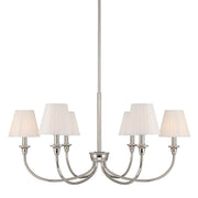 Golden - 1622-6 PN-EPW - Six Light Chandelier - Polished Nickel