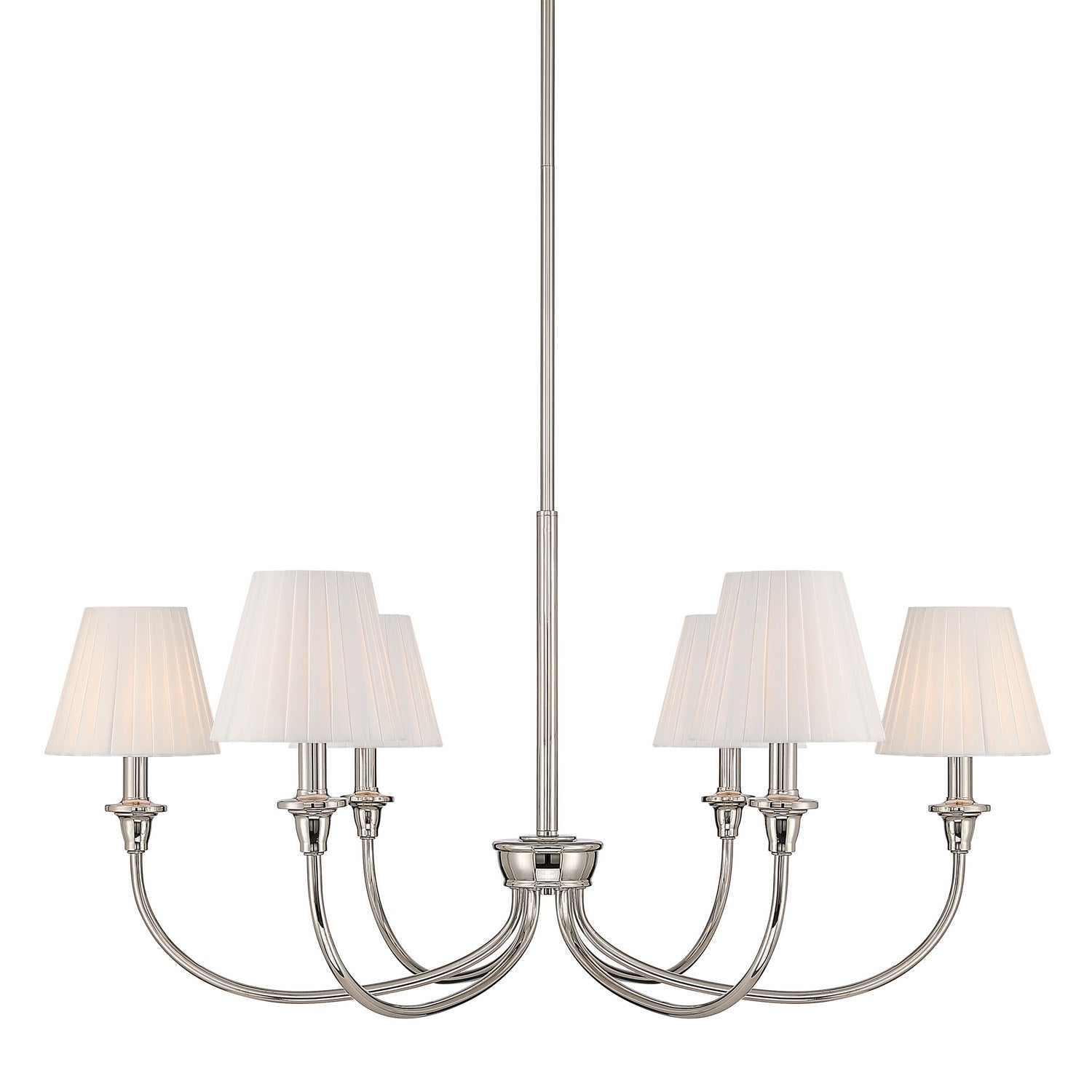 Golden - 1622-6 PN-EPW - Six Light Chandelier - Polished Nickel