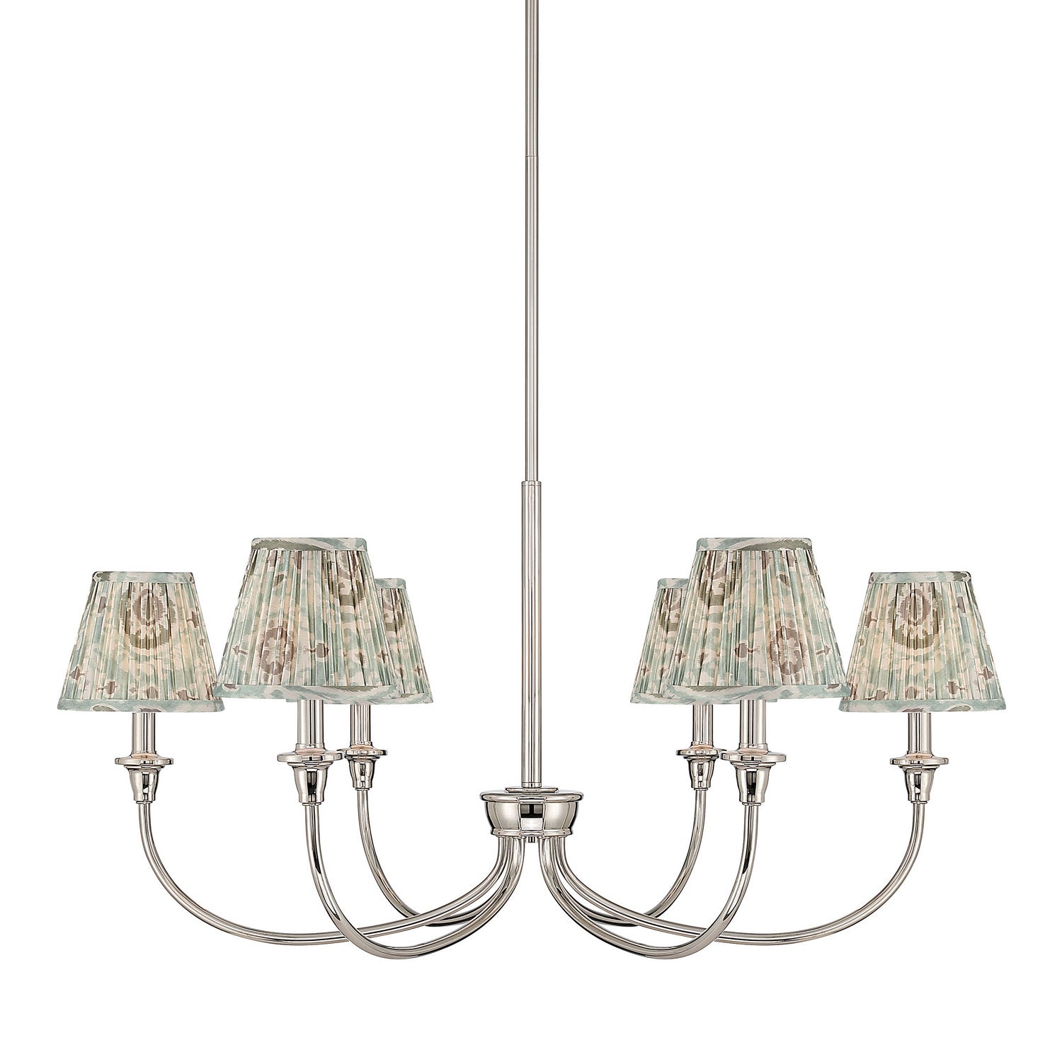 Golden - 1622-6 PN-HGA - Six Light Chandelier - Polished Nickel
