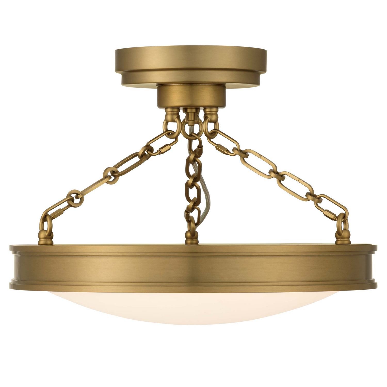 Golden - 1700-17SF BCB-EG - LED Semi-Flush Mount - Cameron - Brushed Champagne Brass