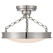 Golden - 1700-17SF PN-EG - LED Semi-Flush Mount - Cameron - Polished Nickel