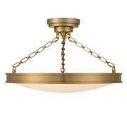 Golden - 1700-24SF BCB-EG - LED Semi-Flush Mount - Cameron - Brushed Champagne Brass