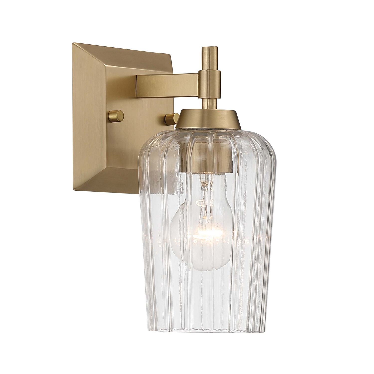 Golden - 5189-WSC BCB-FLT - One Light Wall Sconce Vanity - Brilia - Brushed Champagne Brass