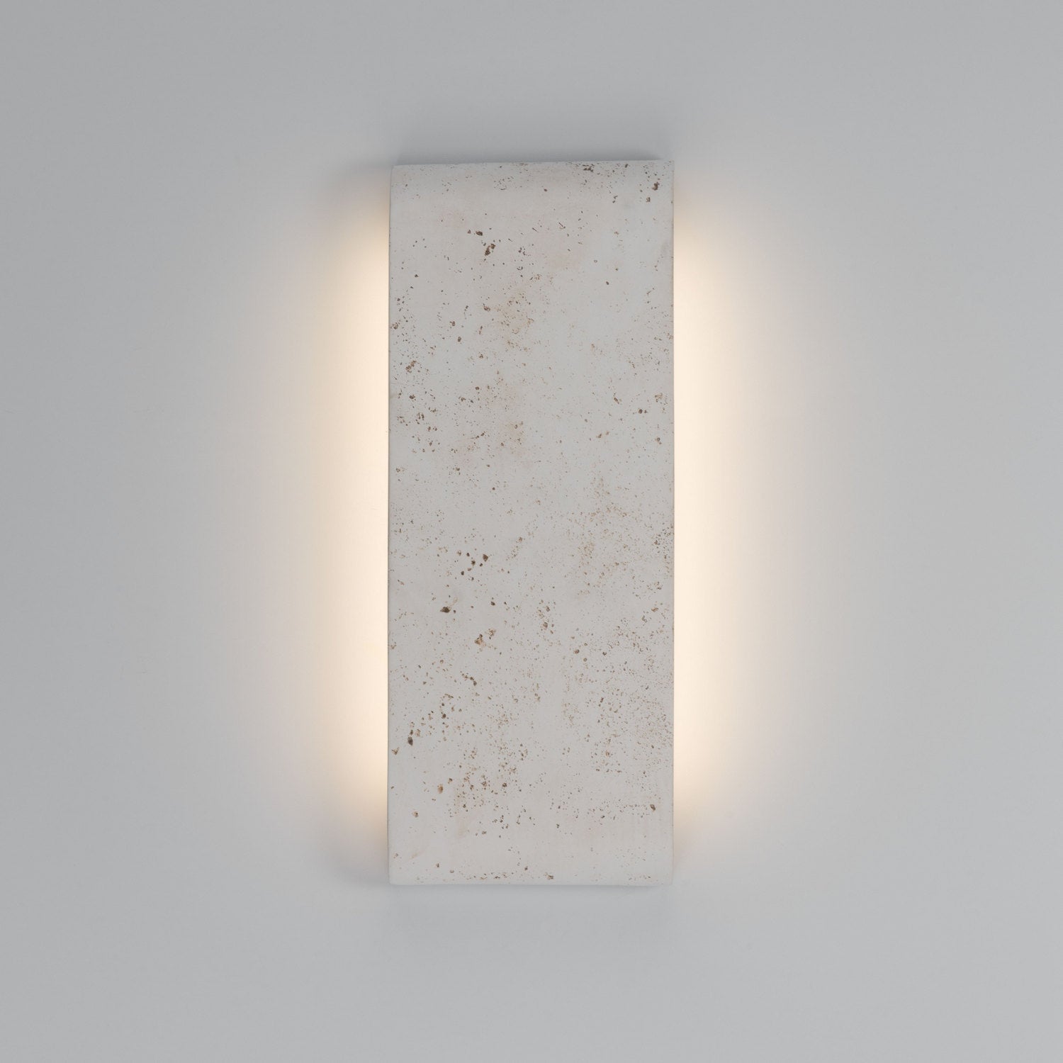 Golden - 7280-OWL16 WT - LED Outdoor Wall Mount - Stela - White Travertine