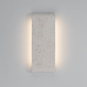 Golden - 7280-OWL16 WT - LED Outdoor Wall Mount - Stela - White Travertine