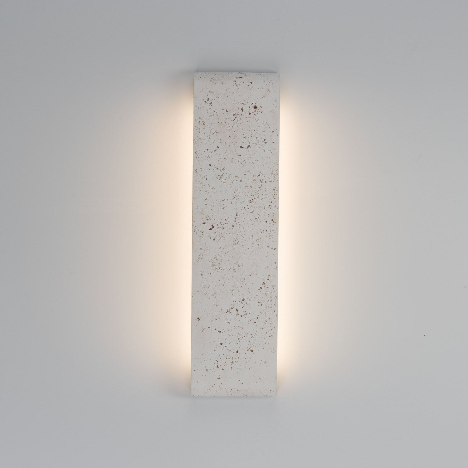 Golden - 7280-OWL24 WT - LED Outdoor Wall Mount - Stela - White Travertine