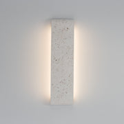 Golden - 7280-OWL24 WT - LED Outdoor Wall Mount - Stela - White Travertine